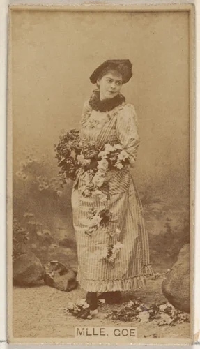 Mlle. Coe, from the Actors and Actresses series (N45, Type 8) for Virginia Brights Cigarettes by Allen & Ginter, photograph, 1885-1891