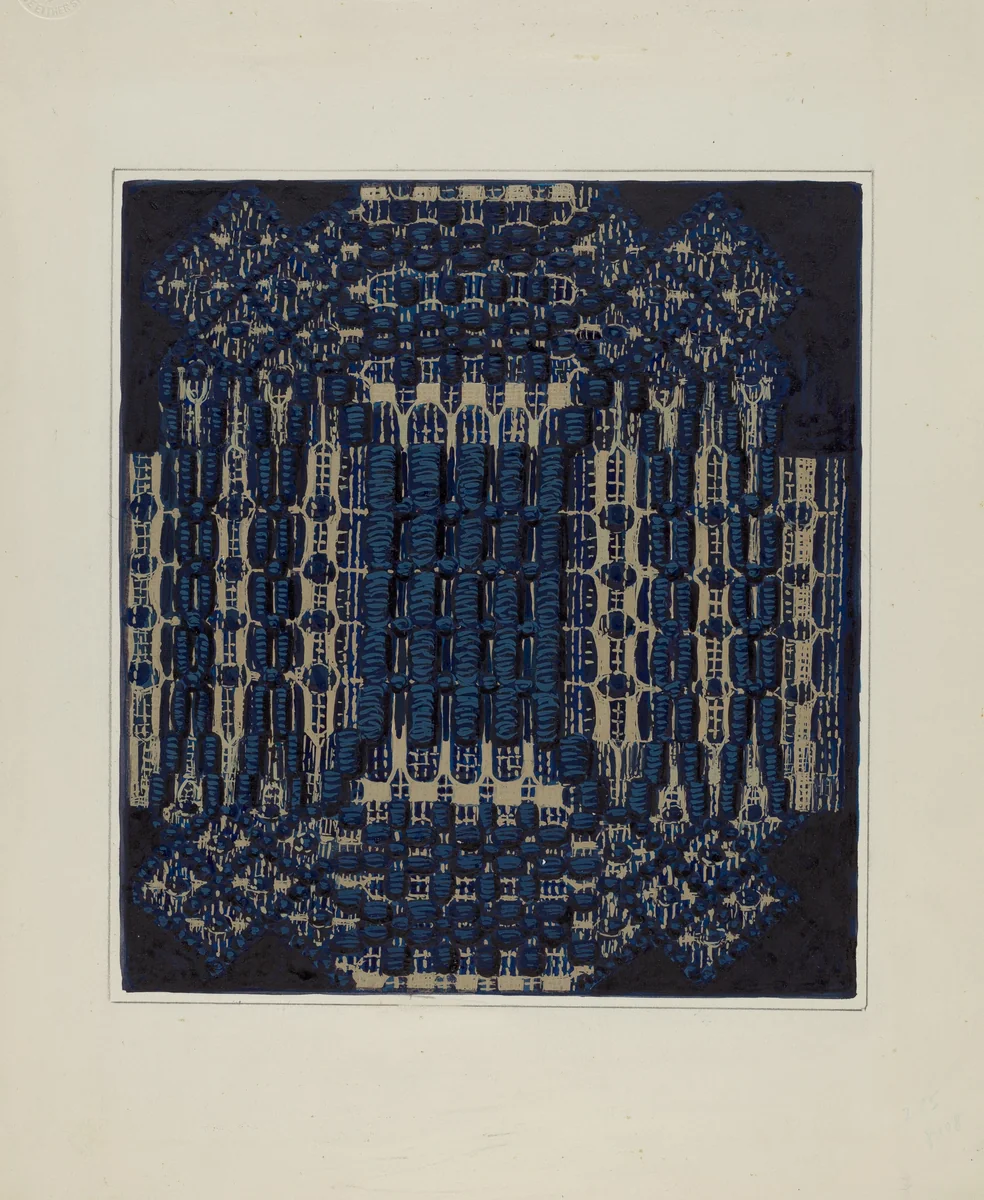 Coverlet (Detail) by Ruth M. Barnes, index of american design, 1936