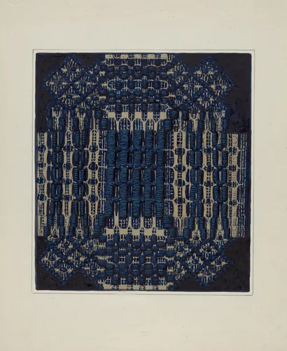 Coverlet (Detail) by Ruth M. Barnes, index of american design, 1936