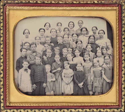 Petersham School in Miss Laura's Day by American 19th Century, photograph, 1845-1855