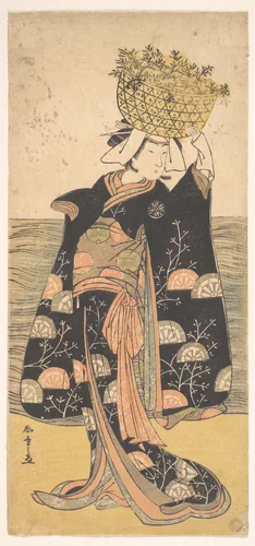 The First Nakamura Nakazo in the Role of the Ghost of Shiragiku by Katsukawa Shunshô (勝川春章), print, 1768-1788