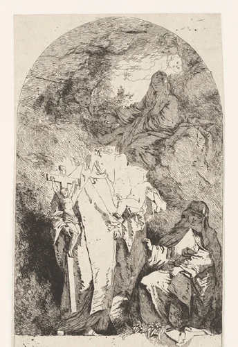 Verheerlijking van Maria by Jean Honoré Fragonard, print, 1763-1764