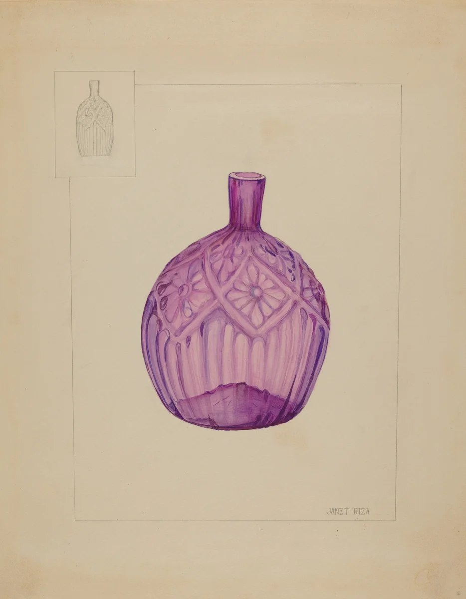 Bottle by Janet Riza, index of american design, 1937