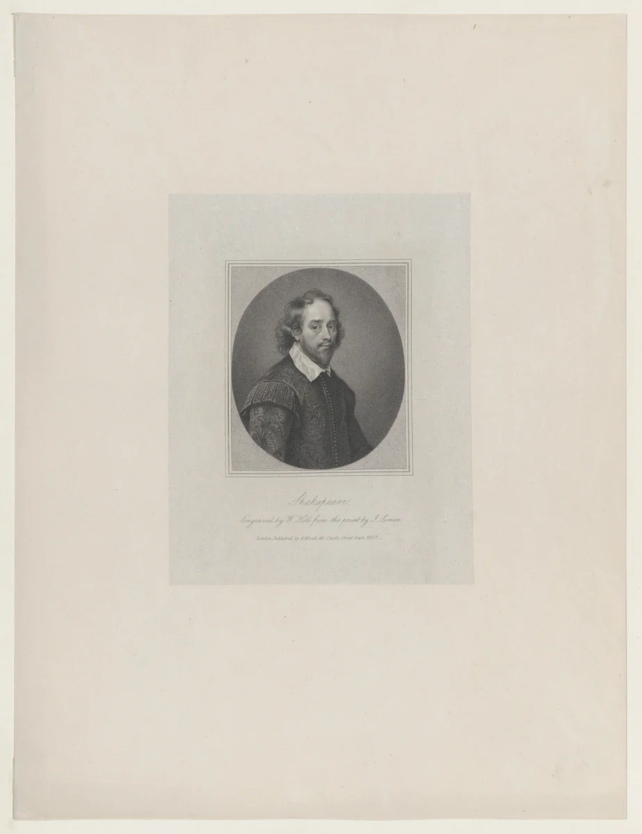 William Shakespeare by William Holl, print, 1827
