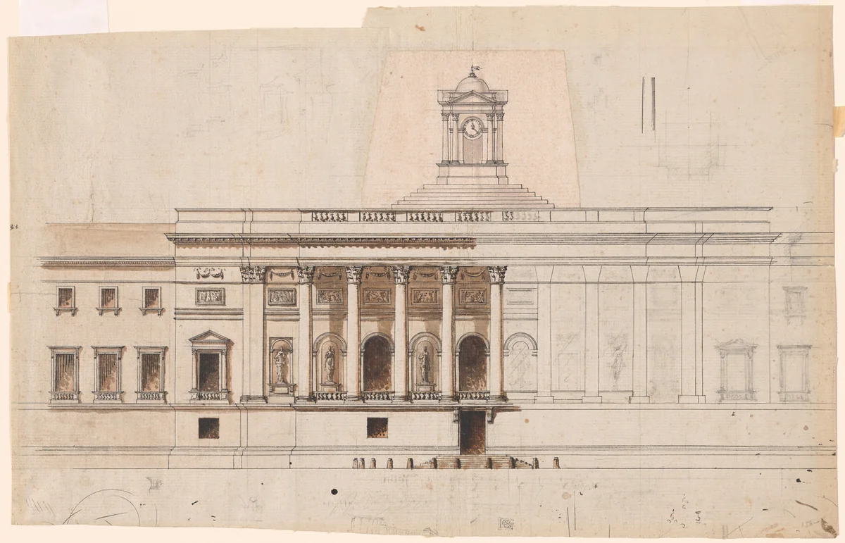 Architectural Study by Giuseppe Valeriani, drawing, 1740-1761