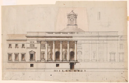 Architectural Study by Giuseppe Valeriani, drawing, 1740-1761
