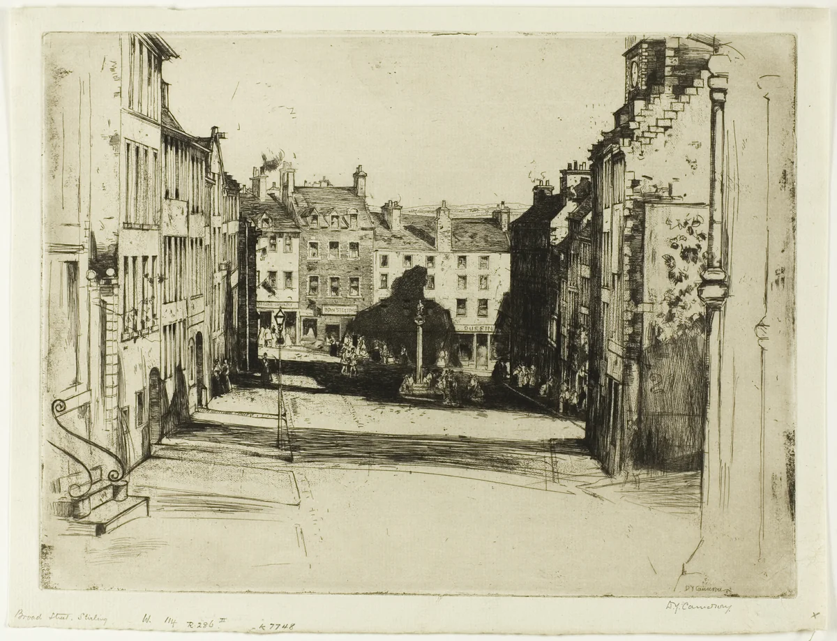 Broad Street, Stirling by David Young Cameron, print, 1899
