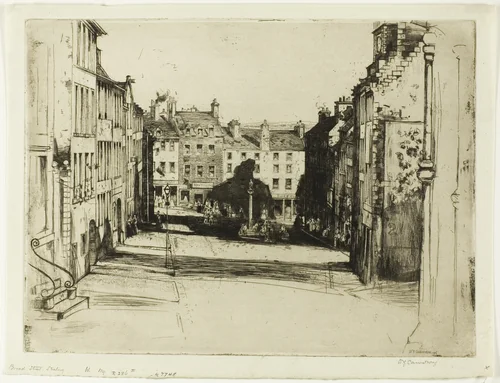 Broad Street, Stirling by David Young Cameron, print, 1899
