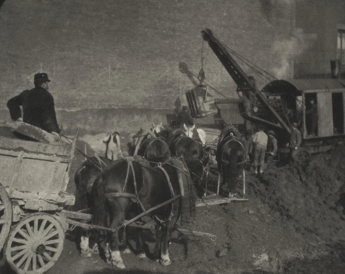 Excavating, New York by Alfred Stieglitz, photograph, 1911