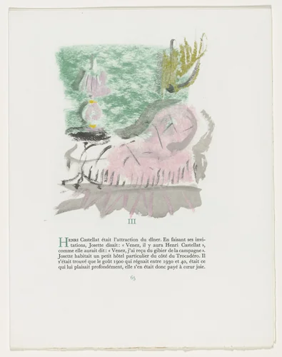 Headpiece (page 65) from Mille Regrets (A Thousand Regrets) by Christian Bérard, illustrated book, 1947