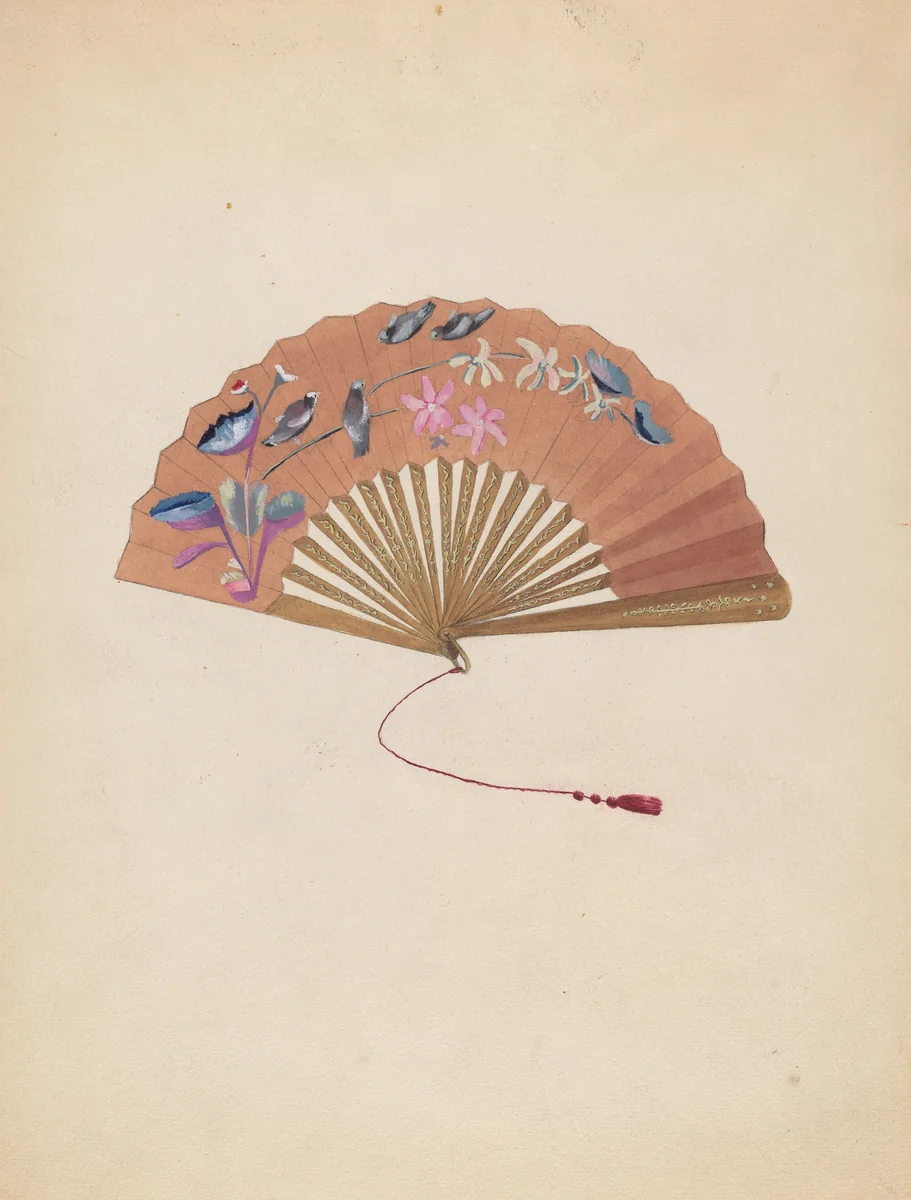 Fan by Bessie Forman, index of american design, 1935-1942