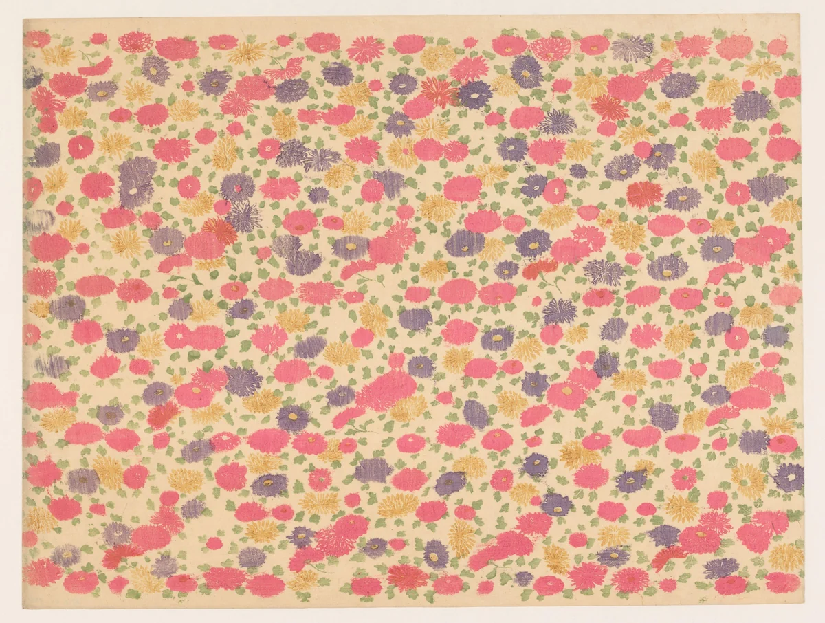 Strooipatroon van bloemen by anonymous, other, 1860-1930