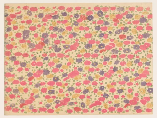 Strooipatroon van bloemen by anonymous, other, 1860-1930