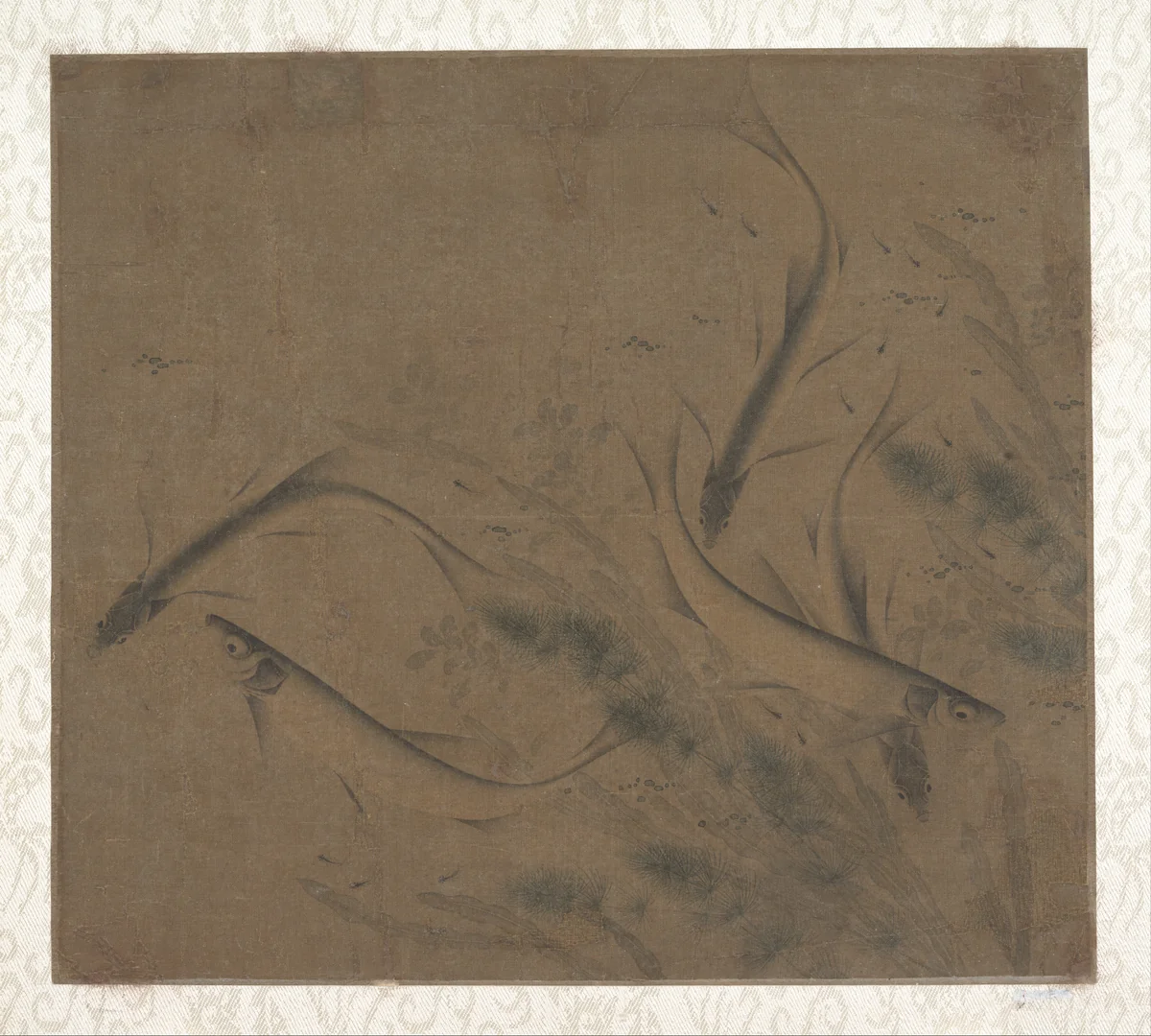 Fish at play by Zhao Kexiong, painting, 1127-1279