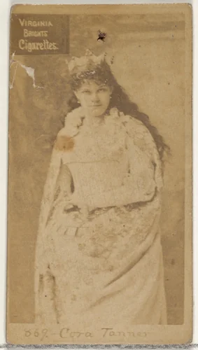 Card 869, Cora Tanner, from the Actors and Actresses series (N45, Type 2) for Virginia Brights Cigarettes by Allen & Ginter, photograph, 1885-1891
