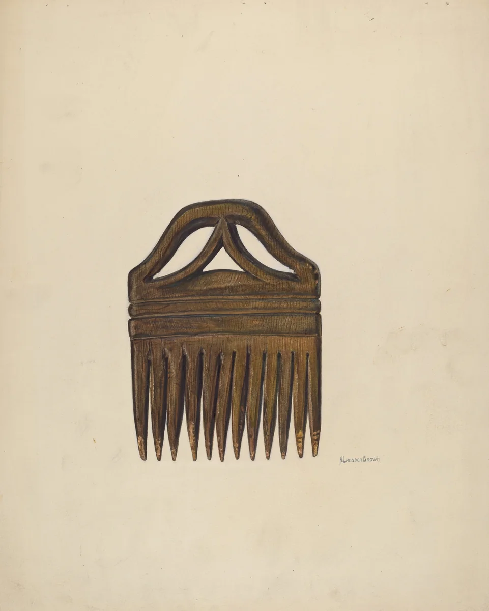 Comb (For Horses' Manes and Tails) by H. Langden Brown, index of american design, 1938