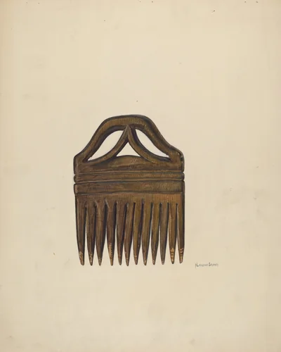 Comb (For Horses' Manes and Tails) by H. Langden Brown, index of american design, 1938