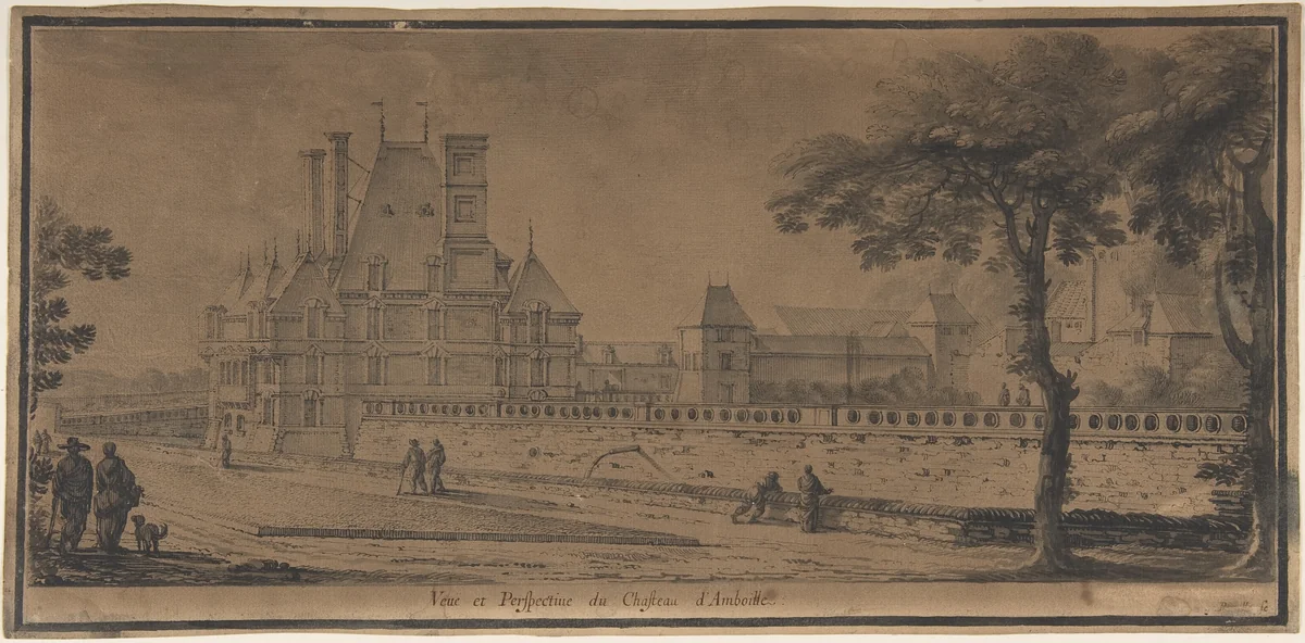 Veue et Perspective du Chasteau d'Amboille by Nicolas Perelle, drawing, 1631-1695