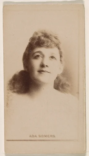 Ada Somers, from the Actresses series (N245) issued by Kinney Brothers to promote Sweet Caporal Cigarettes by Kinney Brothers Tobacco Company, photograph, 1890
