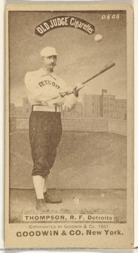 Samuel Luther "Sam" Thompson, Right Field, Detroit Wolverines, from the Old Judge series (N172) for Old Judge Cigarettes by Goodwin & Company, photograph, 1887