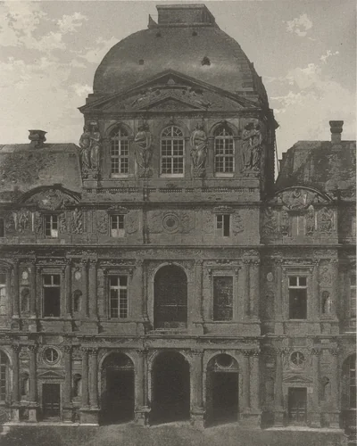 Horloge Pavilion, Louvre by Charles Nègre, photograph, 1855