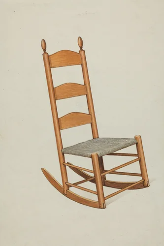 Shaker Child's Rocker by Ray Holden, index of american design, 1936
