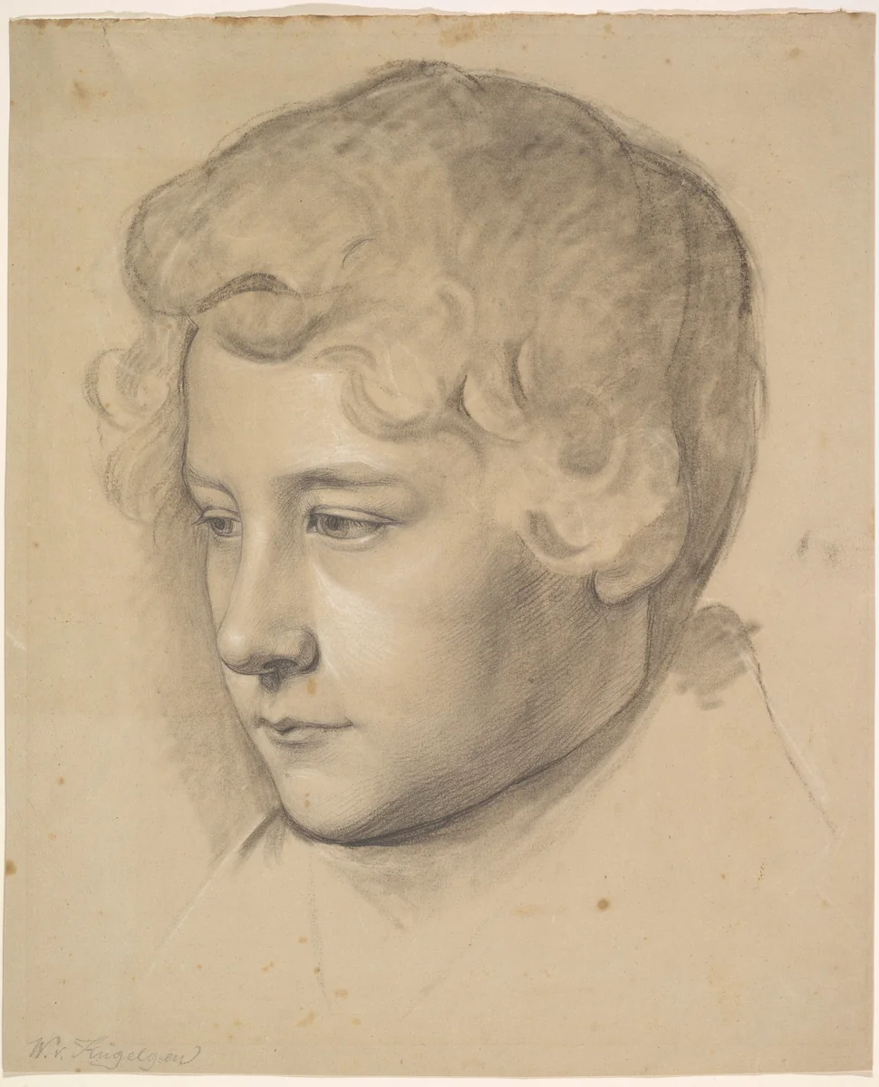 Portrait of a Young Man by Wilhelm von Kügelgen, drawing, 1822-1867