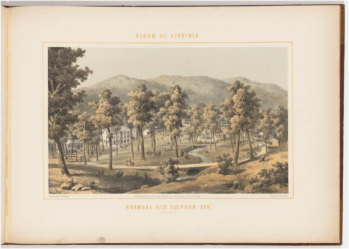 Roanoke Red Sulphur Spring by Edward Beyer; Wilhelm Loeillot, print, 1857