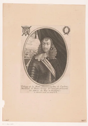 Portret van Philippe de La Mothe-Houdancourt by anonymous, print, 1645-1668