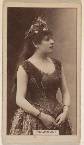 Miss Regnault, from the Actresses series (N245) issued by Kinney Brothers to promote Sweet Caporal Cigarettes by Kinney Brothers Tobacco Company, photograph, 1890