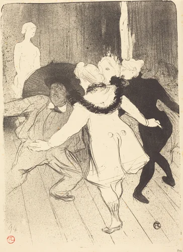 Folies-Bergere: The Censors of M. Prudhomme (Folies-Bergère: Les pudeurs de M. Prudhomme) by Henri de Toulouse-Lautrec, print, 1893