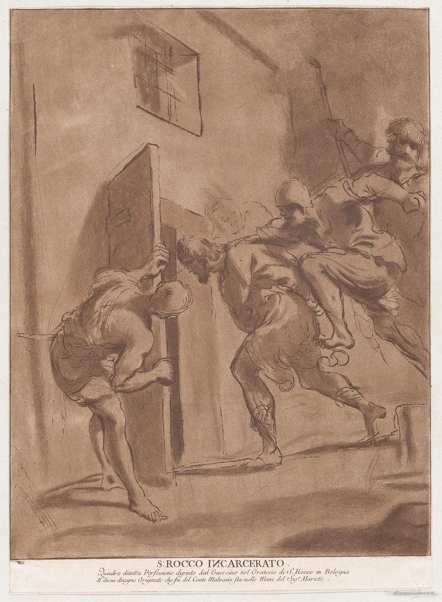The Incarceration of St. Roch by Vincenzio Vangelisti, print, 1764-1798