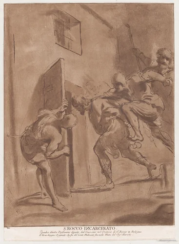 The Incarceration of St. Roch by Vincenzio Vangelisti, print, 1764-1798