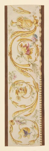 Vlechtwerk met bloemen. by Lambertus Hardenberg, drawing, 1754-1819