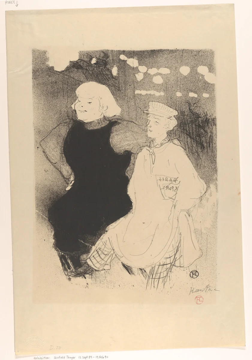 At the Moulin Rouge: The Franco-Russian Alliance by Henri de Toulouse-Lautrec, print, 1893