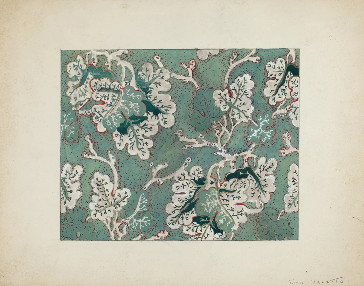 Wall Paper by Lina Manetto, index of american design, 1935-1942