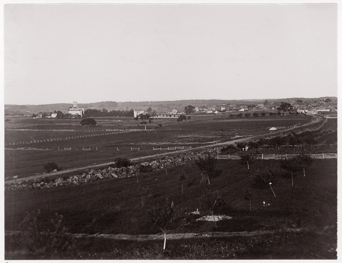 [Gettysburg, Pennsylvania from Seminary Ridge] by Timothy O'Sullivan, photograph, 1863