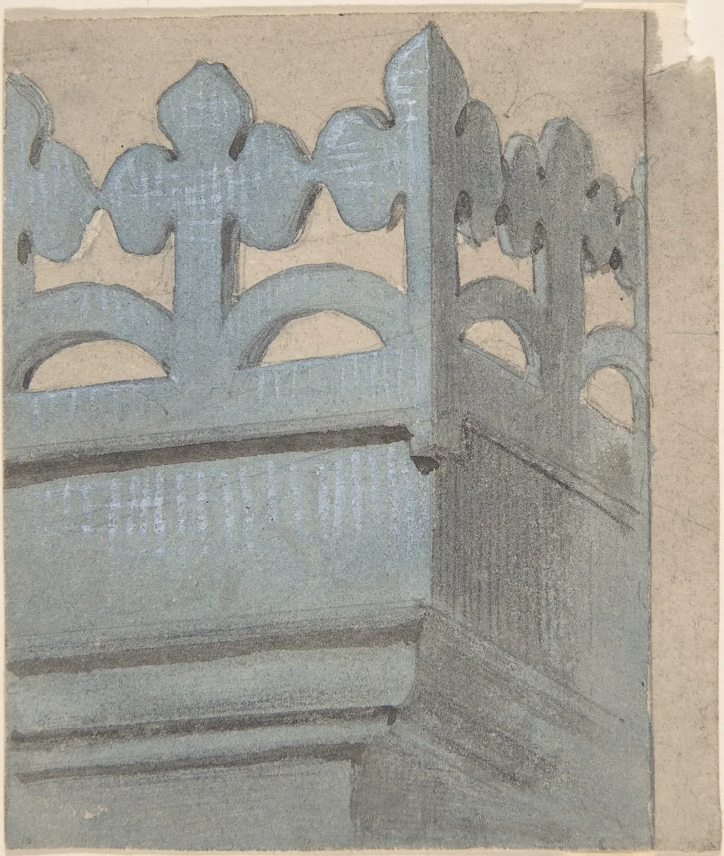Metal Ornament for Church by anonymous, drawing, 1850-1900