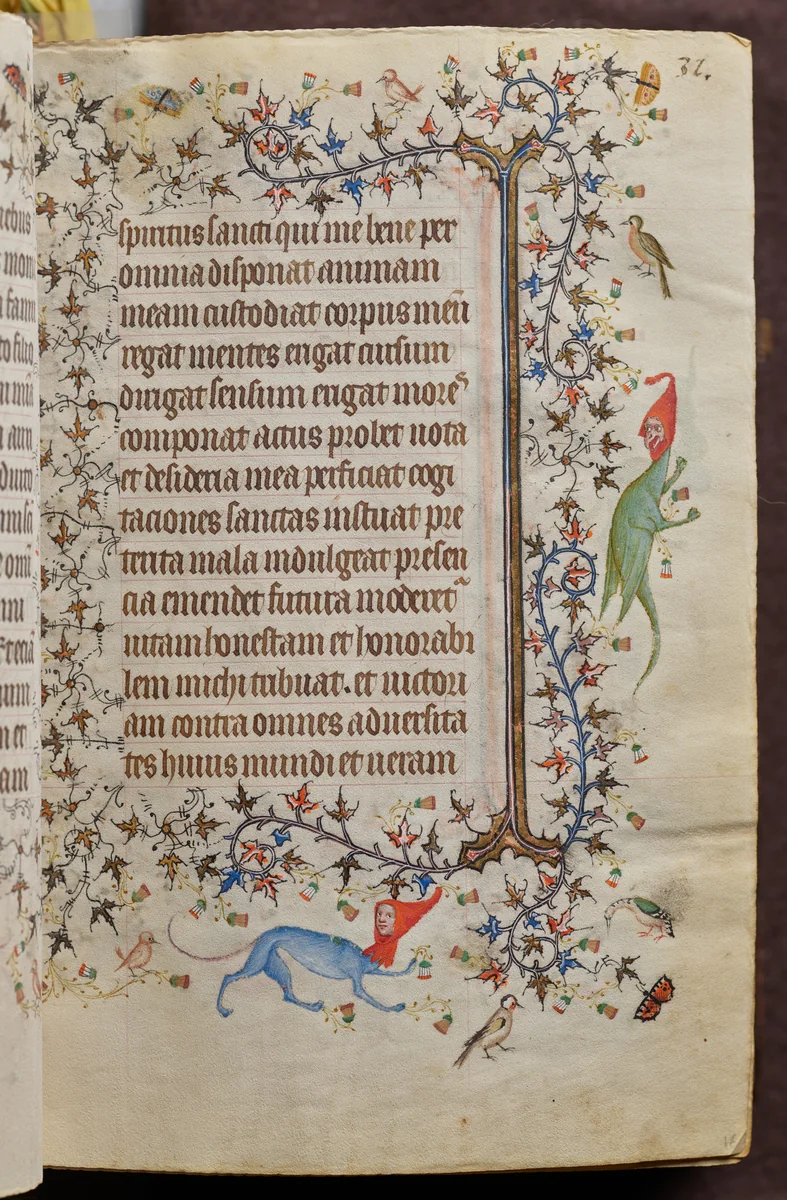 Hours of Charles the Noble, King of Navarre (1361-1425): fol. 16r, Text by Master of the Brussels Initials and Associates, book, 1400-1410