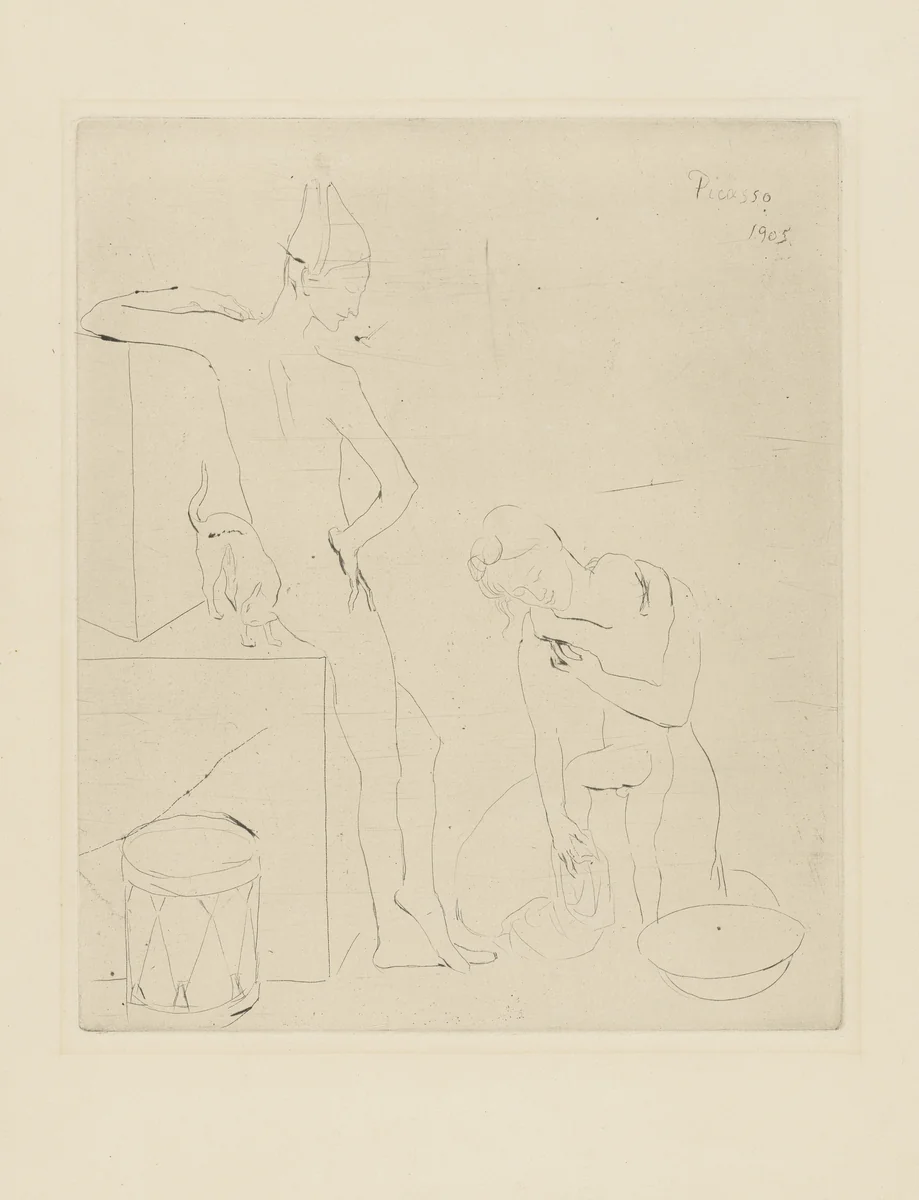 Bath (Le Bain) from the Saltimbanques series by Pablo Picasso, print, 1905