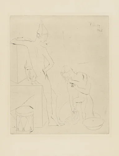 Bath (Le Bain) from the Saltimbanques series by Pablo Picasso, print, 1905