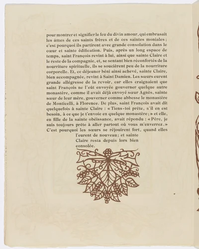 Tailpiece (page 94) from Les Petites Fleurs de St. François (The Little Flowers of St. Francis) by Émile Bernard, illustrated book, 1928