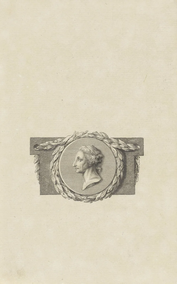 Portret van Christian Furchtegott Gellert by Reinier Vinkeles, print, 1775