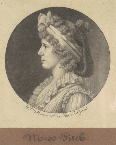 Miss Fitch by Charles B. J. Févret de Saint-Mémin, print, 1797
