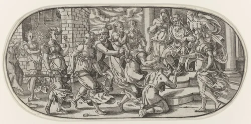 Laster van Apelles by anonymous, print, 1549-1584
