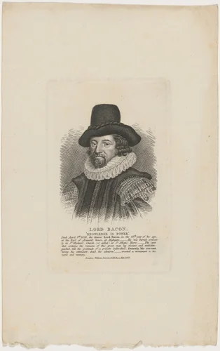 Lord Bacon, "Knowledge is Power" by William Darton, print, 1822