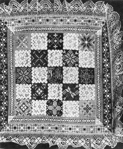 Cover by Europe, textile, 1875-1900