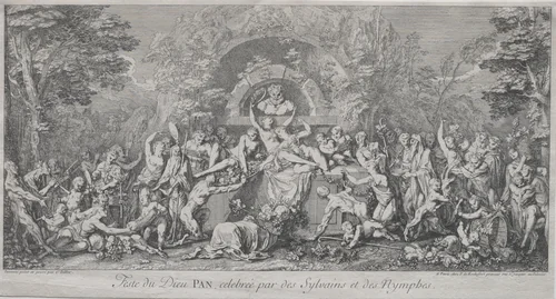 The Four Festivals: Festival of the God Pan by Claude Gillot, print, 1693-1722