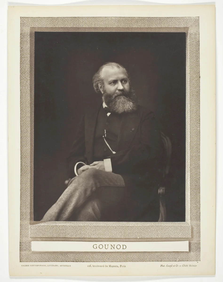 Gounod by Ferdinand J Mulnier, photograph, 1871-1876