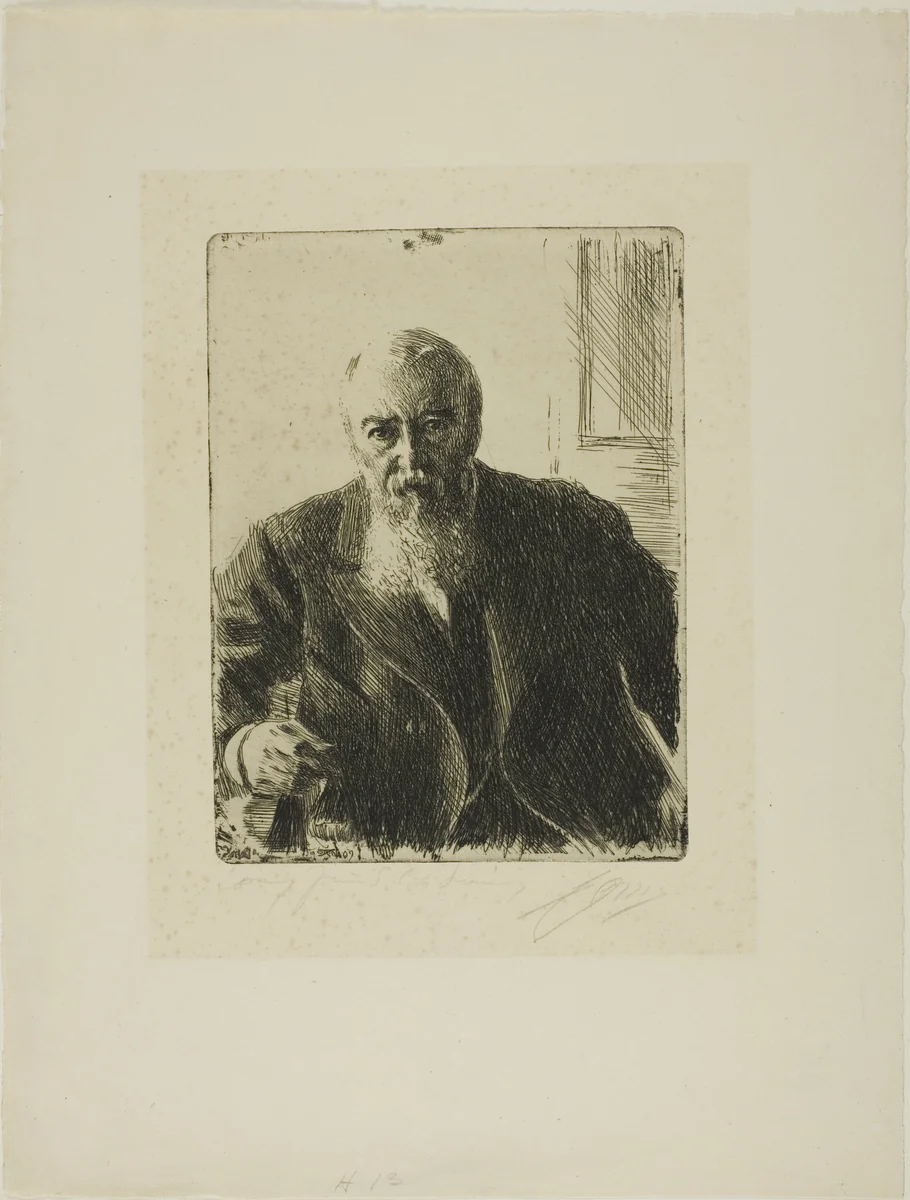 C. F. Liljevalch by Anders Zorn, print, 1909